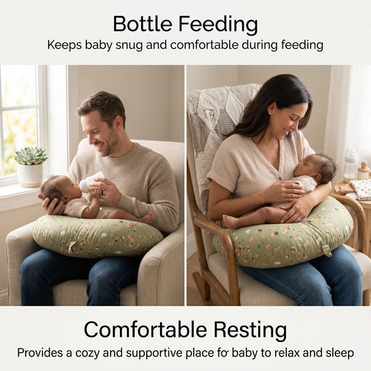 MONIMINI PREMIUM DIGITAL PRINT FEEDING PILLOW | BABY SUPPORT CUSHION FOR FEEDING & TUMMY TIME