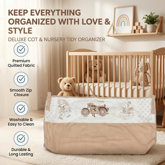MONIMINI PREMIUM BABY CRADLE EMBROIDERY COVER | SOFT COTTON CRADLE BEDDING FOR NEWBORNS