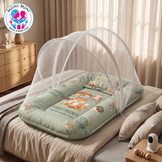 MONIMINI PREMIUM DIGITAL PRINT 2-IN-1 COMBO SET | BABY SLEEPING BAG & MOSQUITO NET