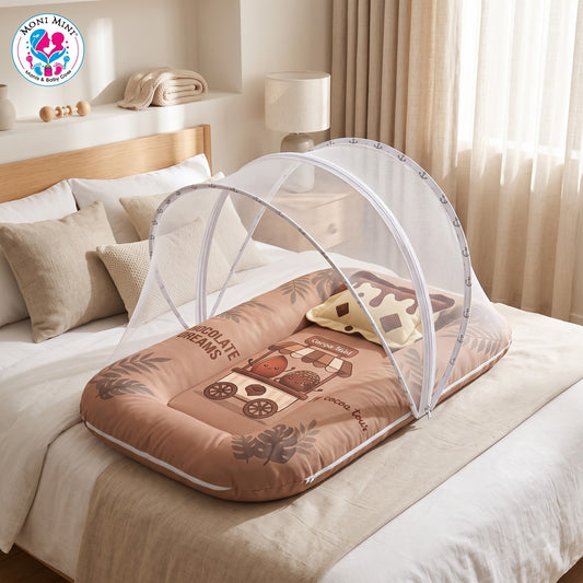 MONIMINI PREMIUM DIGITAL PRINT 2-IN-1 COMBO SET | BABY SLEEPING BAG & MOSQUITO NET