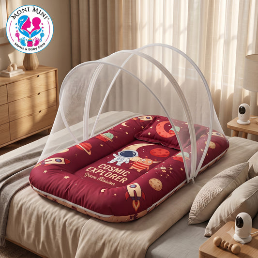 MONIMINI LIMITED EDITION DIGITAL PRINT 2-IN-1 COMBO SET | BABY SLEEPING BAG & MOSQUITO NET