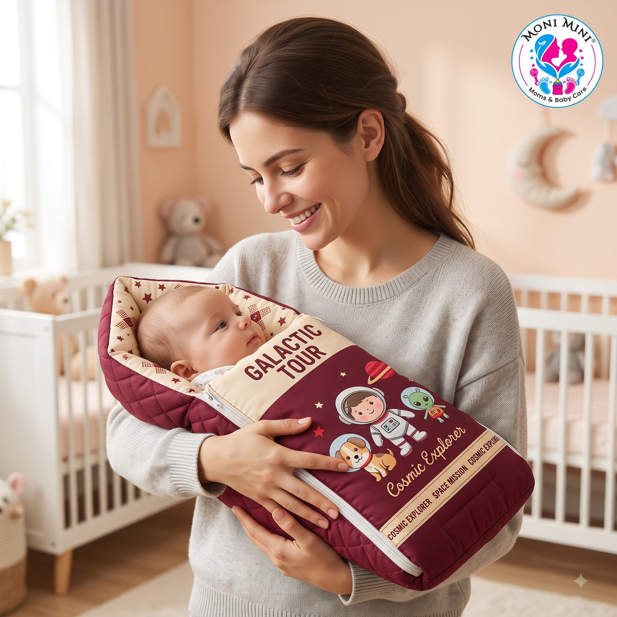 MONIMINI LIMITED EDITION DIGITAL PRINT 2-IN-1 COMBO SET | BABY SLEEPING BAG & MOSQUITO NET
