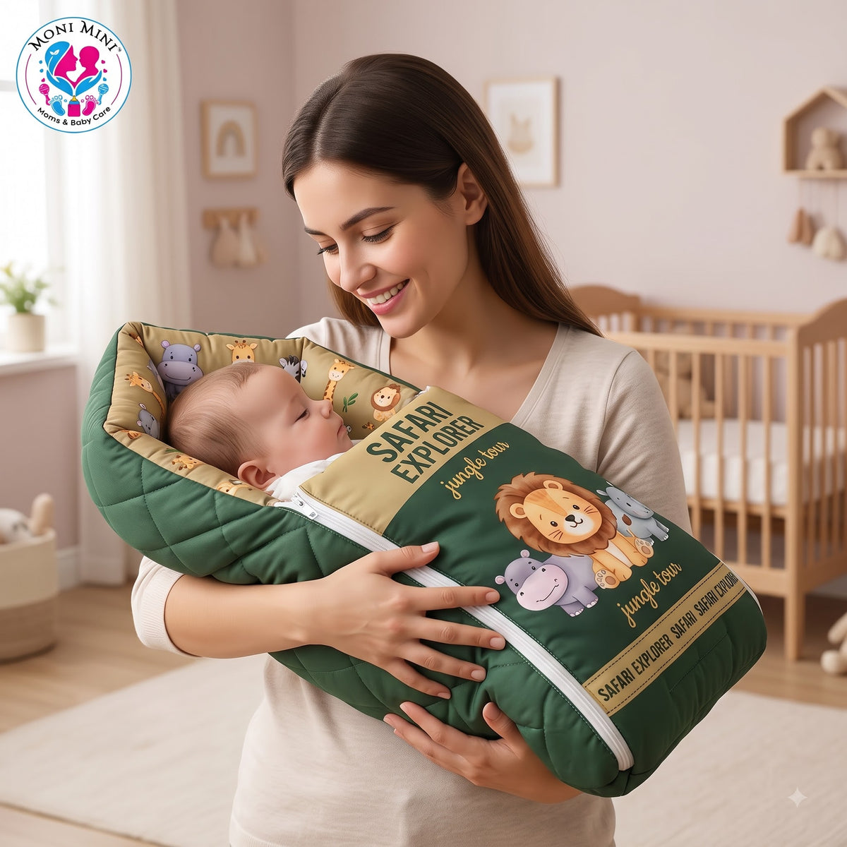 MONIMINI LIMITED EDITION DIGITAL PRINT 2-IN-1 COMBO SET | BABY SLEEPING BAG & MOSQUITO NET