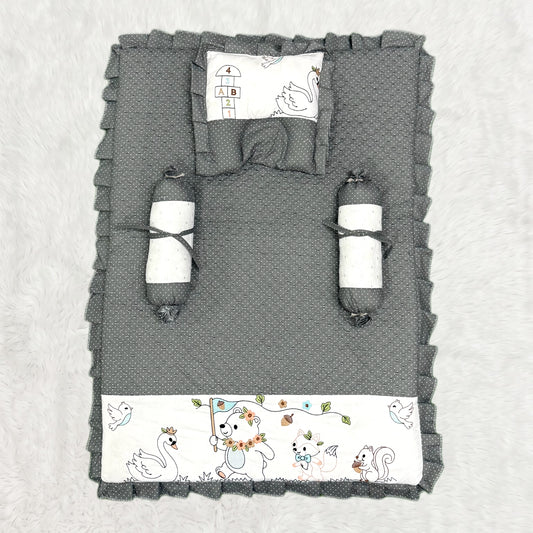 MONIMINI LUXURY EMBROIDERY WORK BABY BEDDING SET | COMPLETE NEWBORN SLEEP & CARE COMBO
