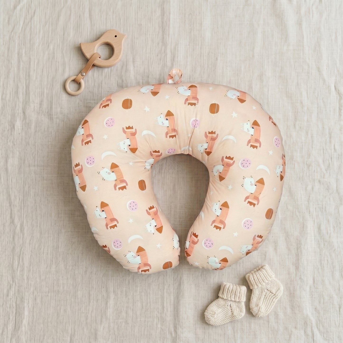 MONIMINI PREMIUM DIGITAL PRINT FEEDING PILLOW | BABY SUPPORT CUSHION FOR FEEDING & TUMMY TIME