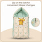 MONIMINI LUXURY BABY SLEEPING BAG | ULTRA SOFT COTTON BABY WRAP FOR NEWBORNS | SAFE, COZY & COMFORTABLE | 0-6 MONTHS