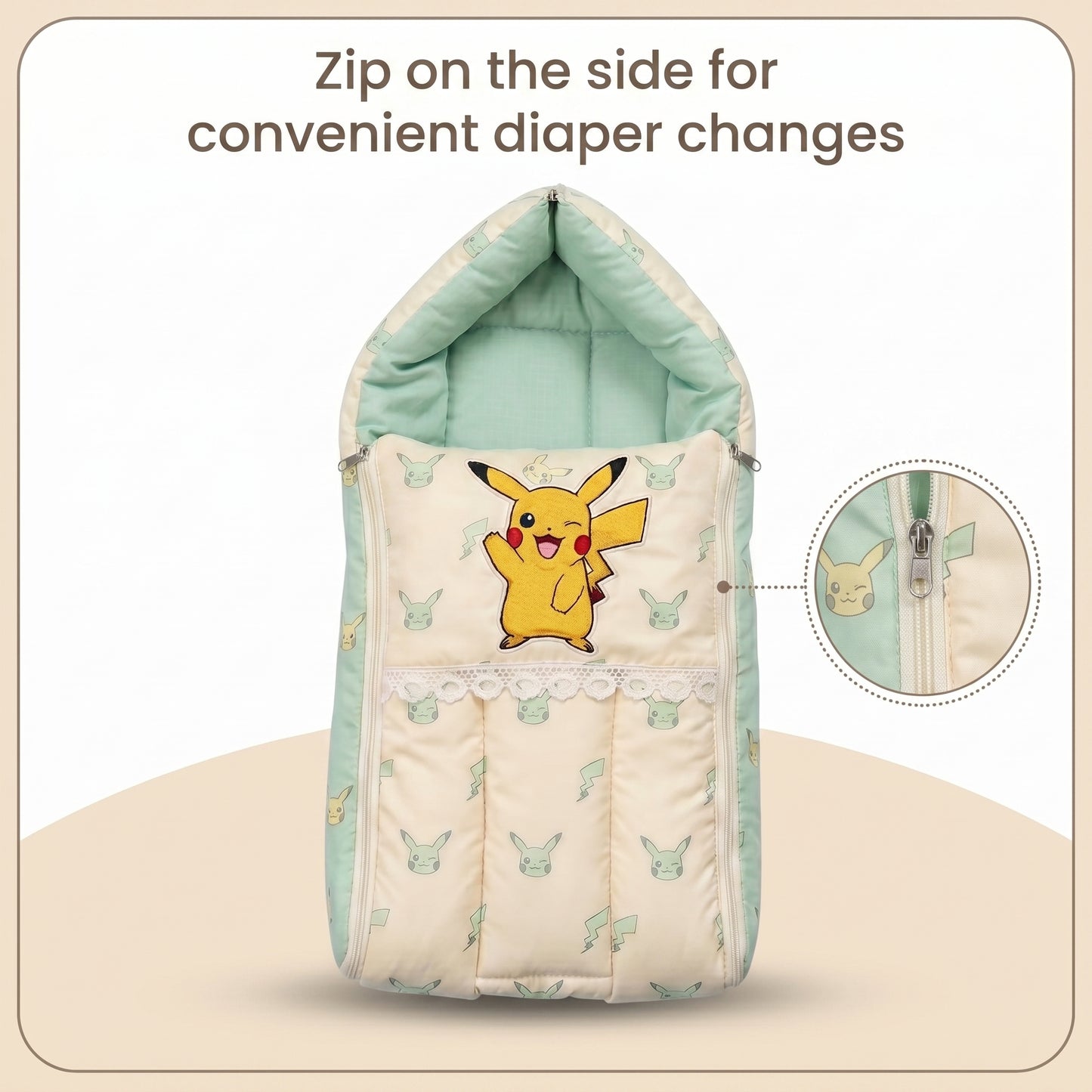 MONIMINI LUXURY BABY SLEEPING BAG | ULTRA SOFT COTTON BABY WRAP FOR NEWBORNS | SAFE, COZY & COMFORTABLE | 0-6 MONTHS