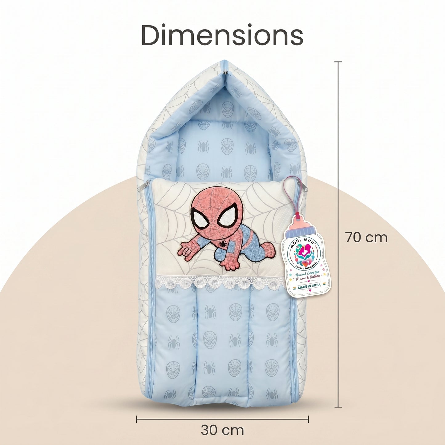 MONIMINI PREMIUM UNN WORK BABY SLEEPING BAG FOR NEWBORNS (0-6 MONTHS)