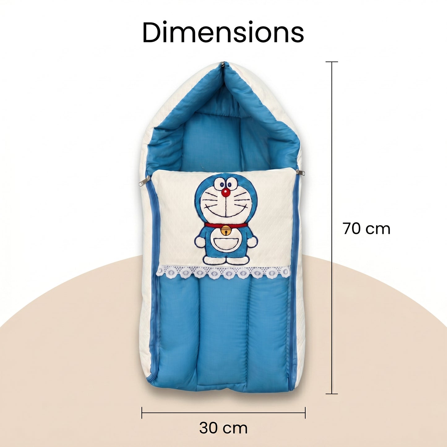 MONIMINI LUXURY BABY SLEEPING BAG | ULTRA SOFT COTTON BABY WRAP FOR NEWBORNS | SAFE, COZY & COMFORTABLE | 0-6 MONTHS