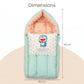 MONIMINI LUXURY BABY SLEEPING BAG | ULTRA SOFT COTTON BABY WRAP FOR NEWBORNS | SAFE, COZY & COMFORTABLE | 0-6 MONTHS
