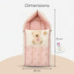 MONIMINI LUXURY BABY SLEEPING BAG | ULTRA SOFT COTTON BABY WRAP FOR NEWBORNS | SAFE, COZY & COMFORTABLE | 0-6 MONTHS