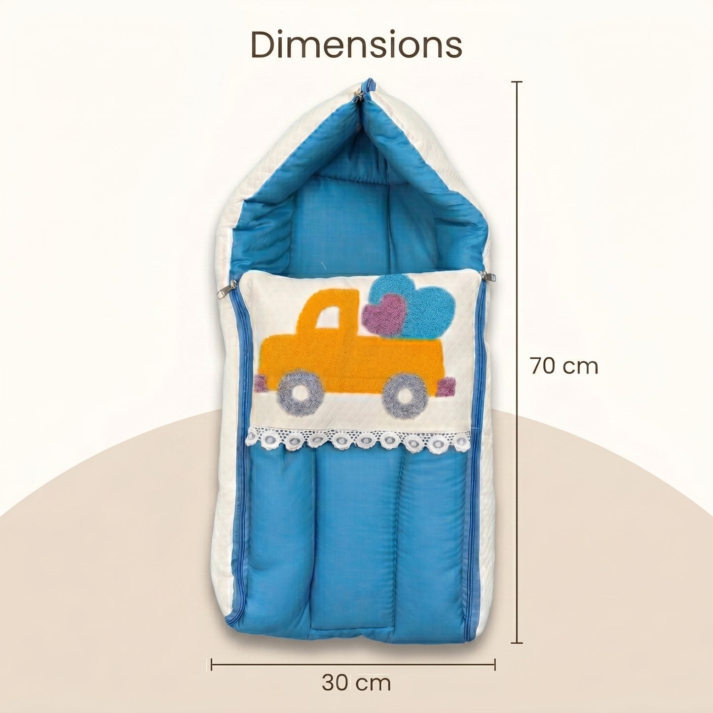 MONIMINI PREMIUM UNN WORK BABY SLEEPING BAG FOR NEWBORNS (0-6 MONTHS)