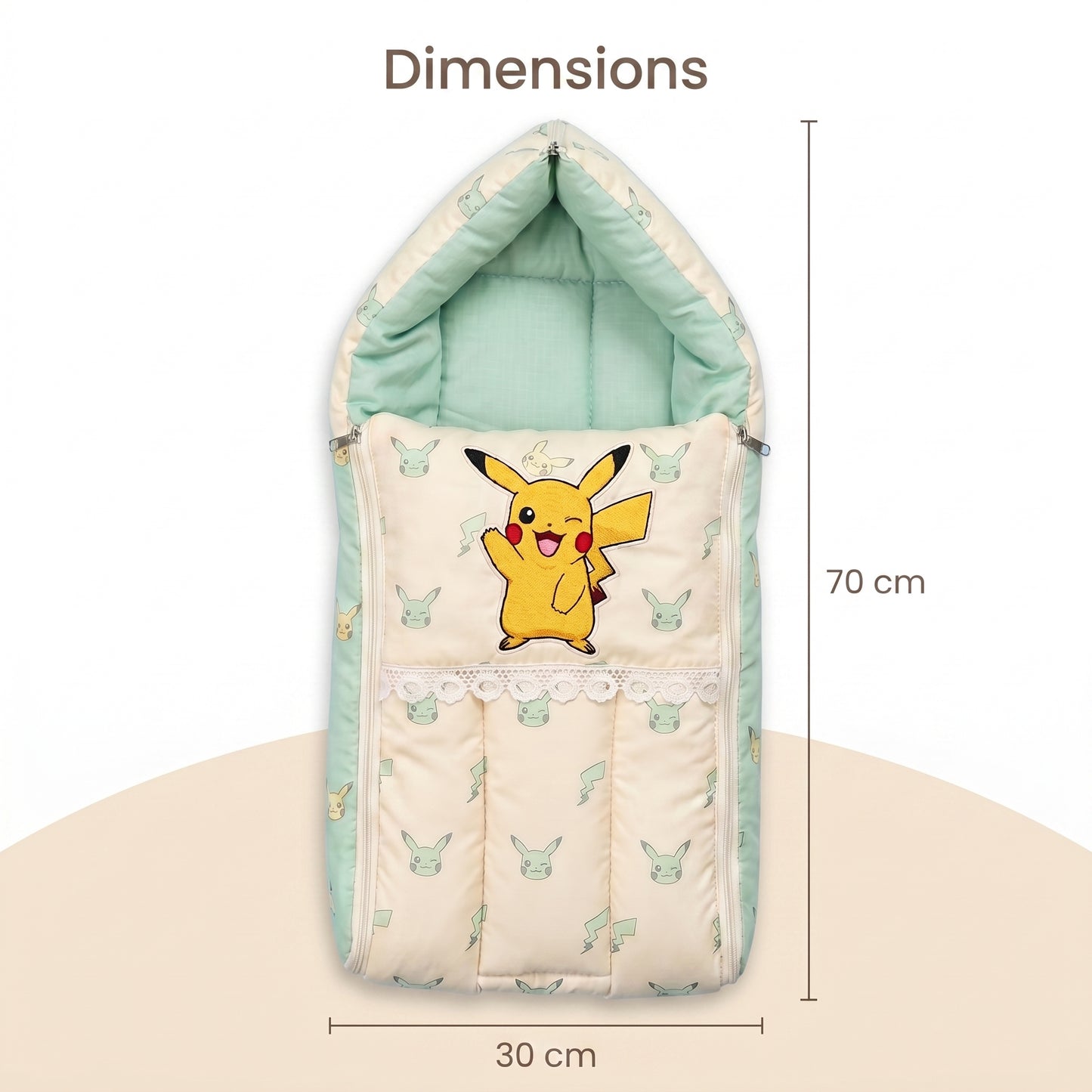 MONIMINI LUXURY BABY SLEEPING BAG | ULTRA SOFT COTTON BABY WRAP FOR NEWBORNS | SAFE, COZY & COMFORTABLE | 0-6 MONTHS