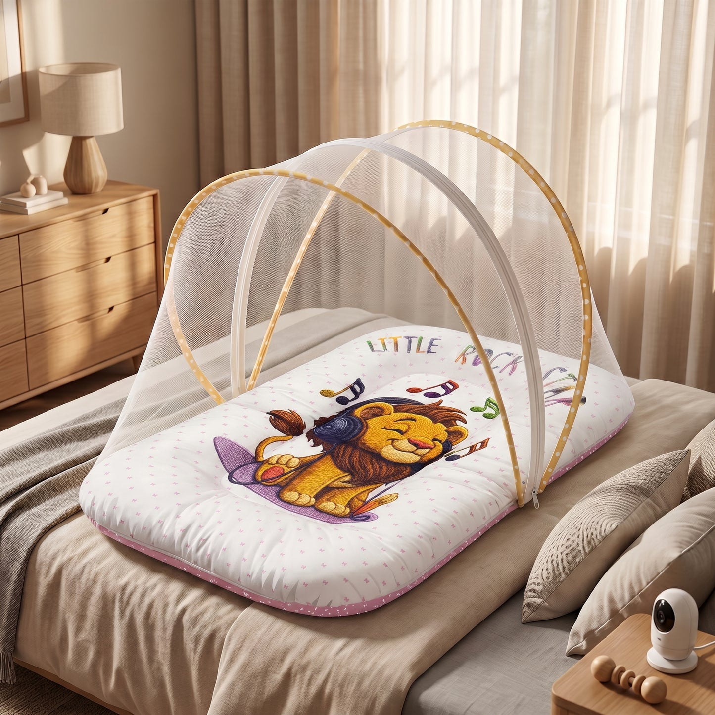 MONIMINI COMPLETE 7 PIECE DIGITAL PRINT BEDDING SET ESSENTIALS COMBO FOR BABY 0-6 MONTHS