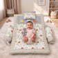 MONI MINI Premium Unique Design Baby Mattress Set With 2 Bolster and 1 Head Pillow