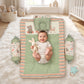 MONI MINI Exclusive Unique Digital Print Baby Mattress with Pillows
