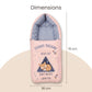 MONIMINI LUXURY DIGITAL BABY SLEEPING BAG | ULTRA SOFT COTTON BABY WRAP FOR NEWBORNS | SAFE, COZY & COMFORTABLE | 0-6 MONTHS