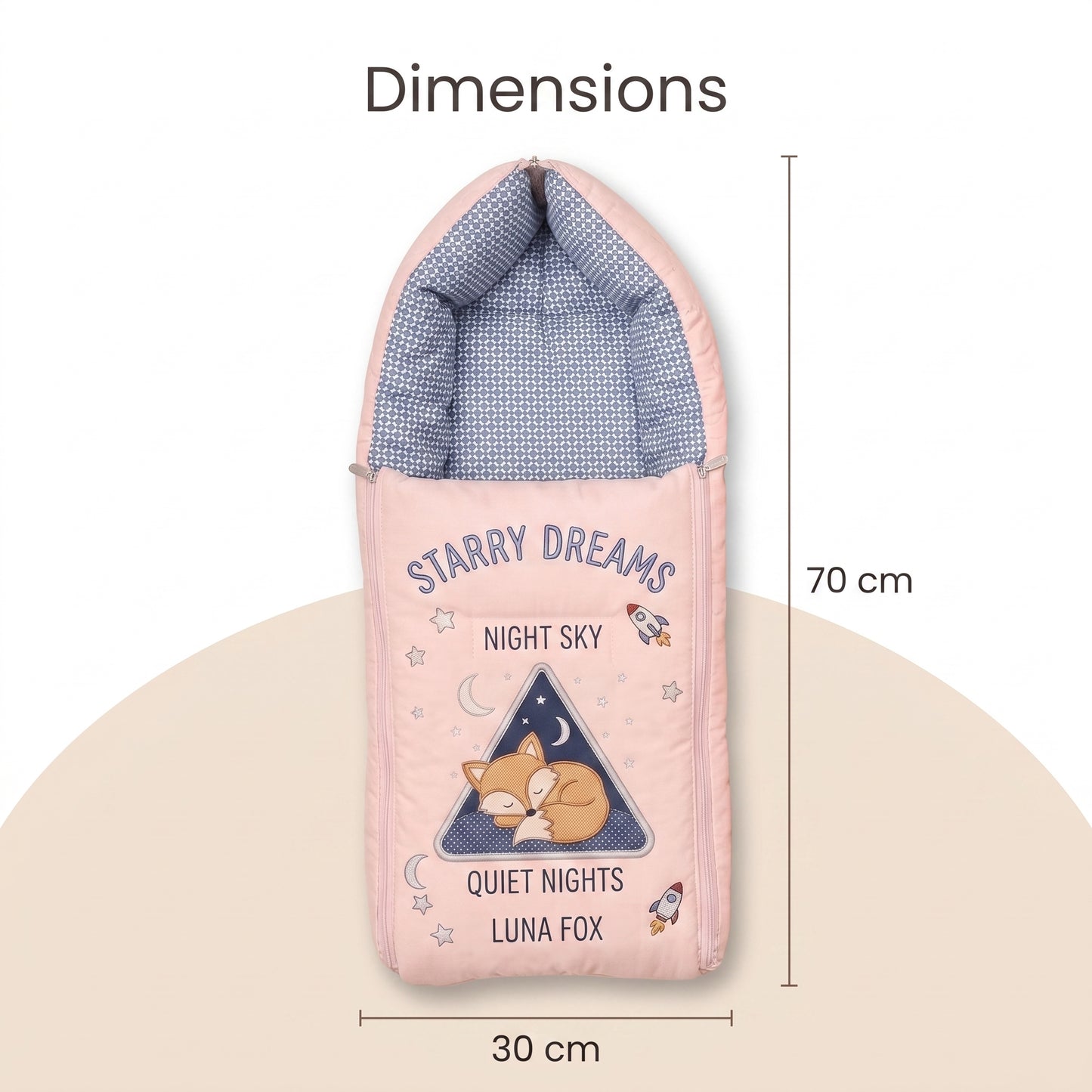 MONIMINI LUXURY DIGITAL BABY SLEEPING BAG | ULTRA SOFT COTTON BABY WRAP FOR NEWBORNS | SAFE, COZY & COMFORTABLE | 0-6 MONTHS