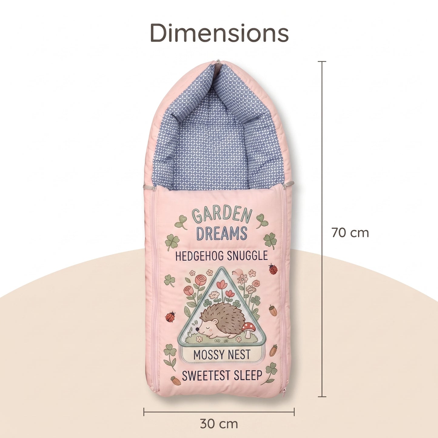 MONIMINI LUXURY DIGITAL BABY SLEEPING BAG | ULTRA SOFT COTTON BABY WRAP FOR NEWBORNS | SAFE, COZY & COMFORTABLE | 0-6 MONTHS