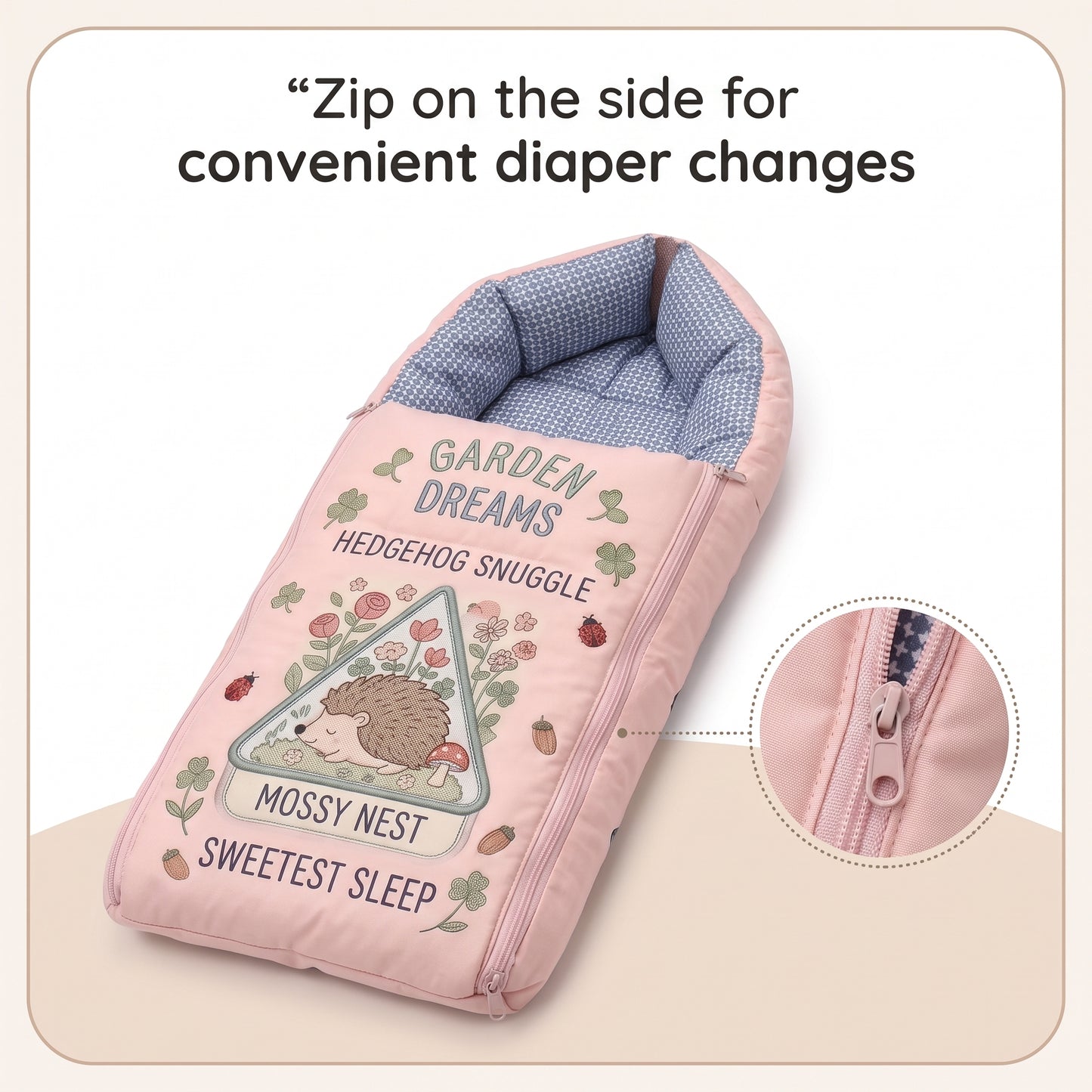 MONIMINI LUXURY DIGITAL BABY SLEEPING BAG | ULTRA SOFT COTTON BABY WRAP FOR NEWBORNS | SAFE, COZY & COMFORTABLE | 0-6 MONTHS