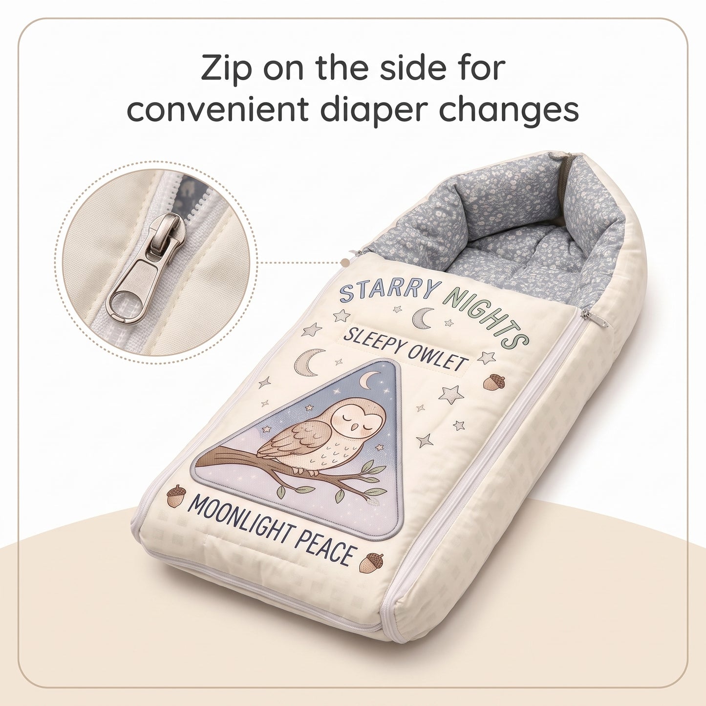 MONIMINI PREMIUM DIGITAL BABY SLEEPING BAG FOR NEWBORNS (0-6 MONTHS)