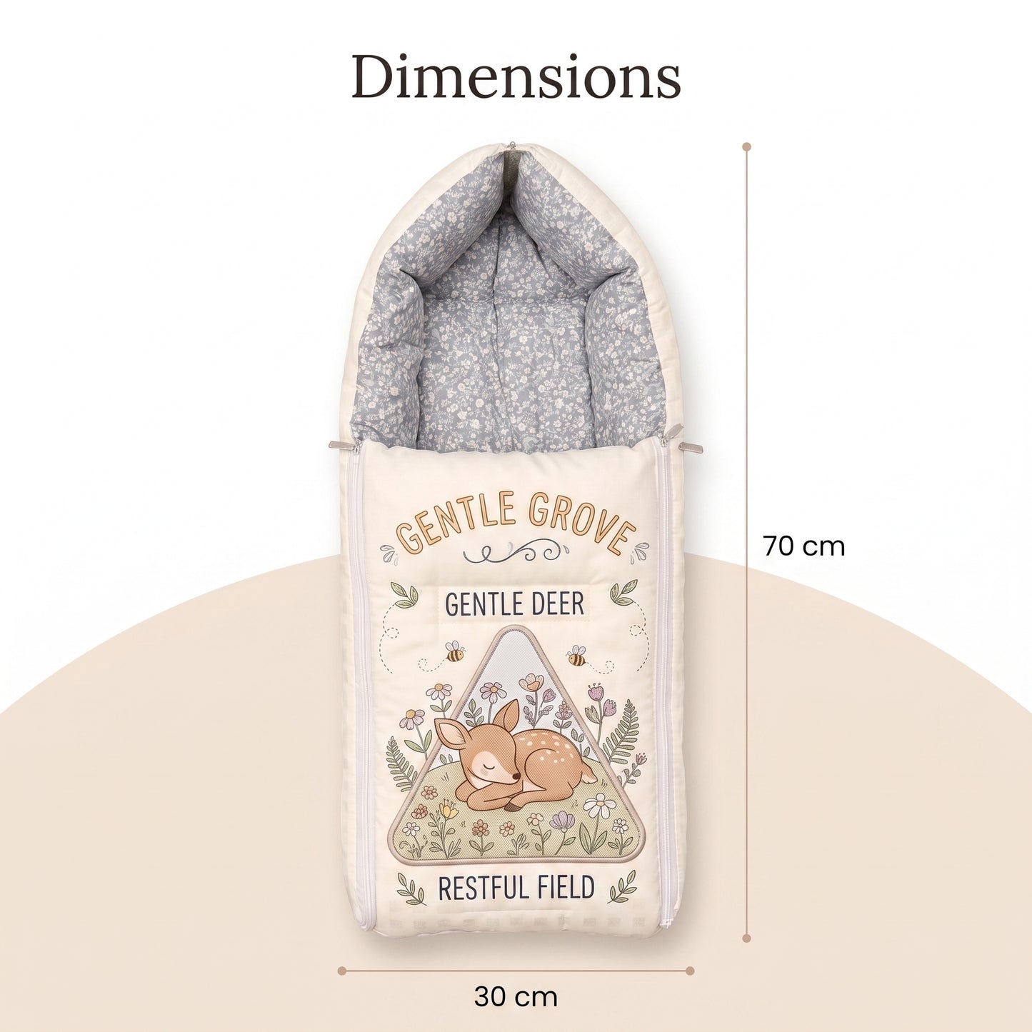 MONIMINI LUXURY DIGITAL BABY SLEEPING BAG | ULTRA SOFT COTTON BABY WRAP FOR NEWBORNS | SAFE, COZY & COMFORTABLE | 0-6 MONTHS
