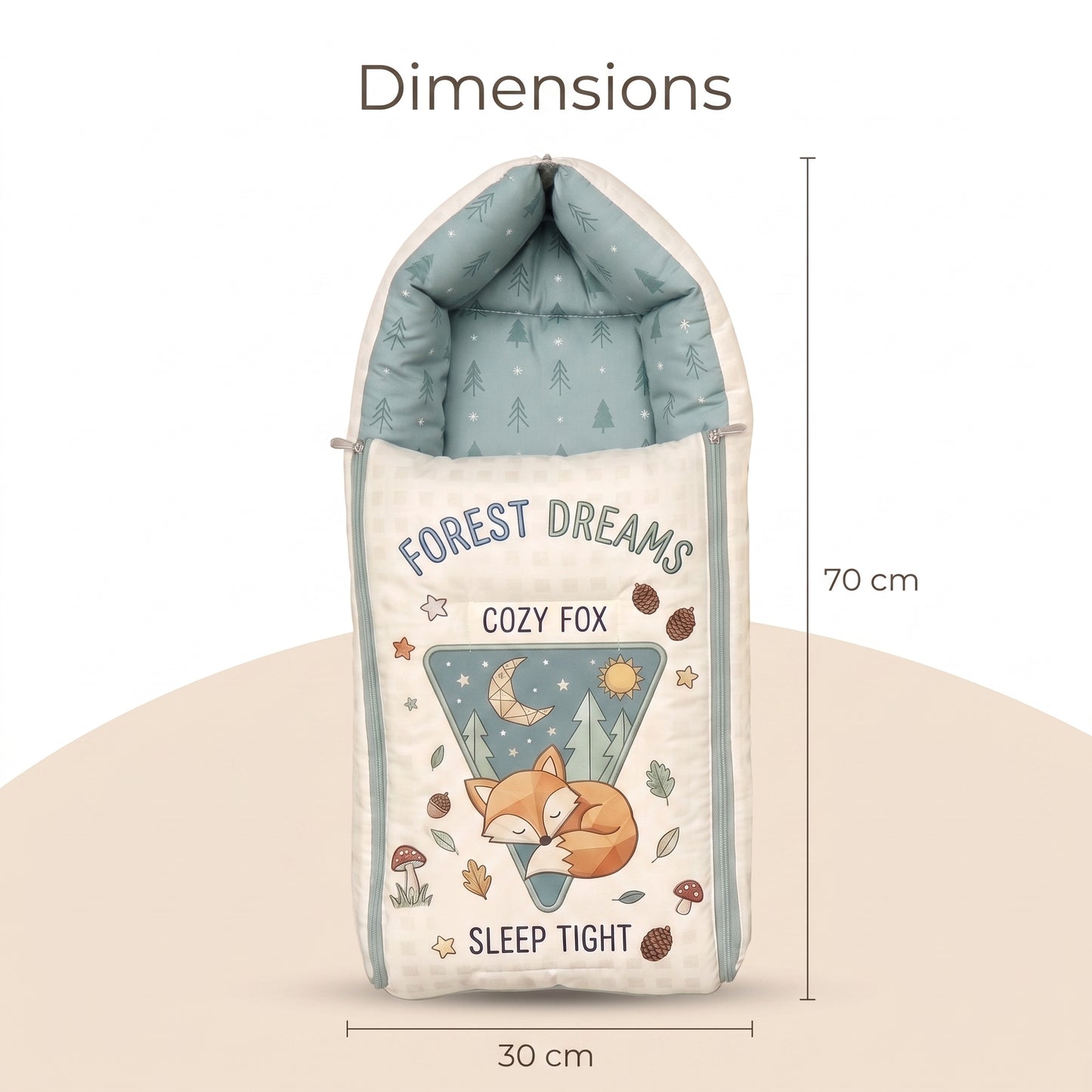MONIMINI LUXURY DIGITAL BABY SLEEPING BAG | ULTRA SOFT COTTON BABY WRAP FOR NEWBORNS | SAFE, COZY & COMFORTABLE | 0-6 MONTHS