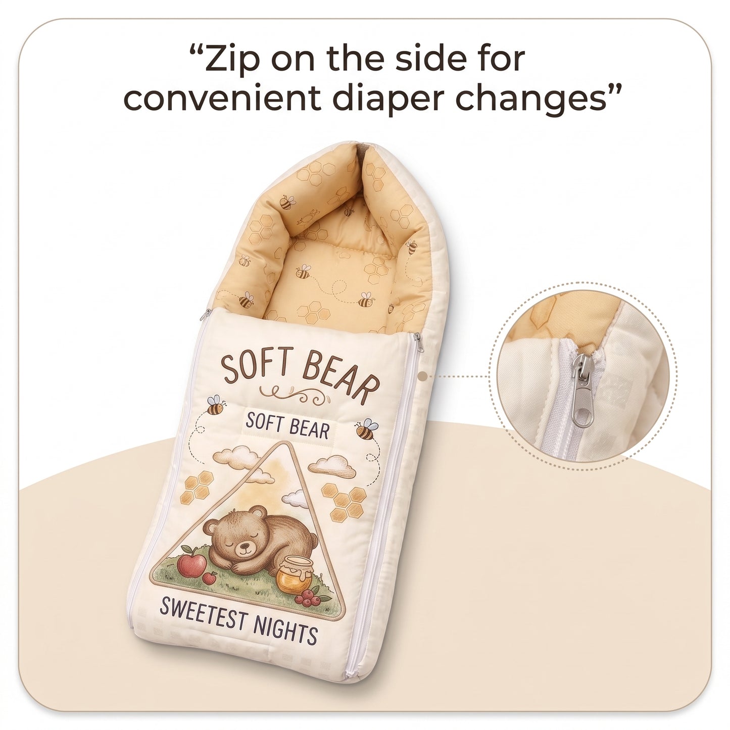 MONIMINI PREMIUM DIGITAL BABY SLEEPING BAG FOR NEWBORNS (0-6 MONTHS)