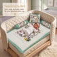 MONIMINI LUXURY DIGITAL PRINT BABY BEDDING COMBO SET FOR NEWBORNS 7-PIECE COTTON BABY CARE ESSENTIALS