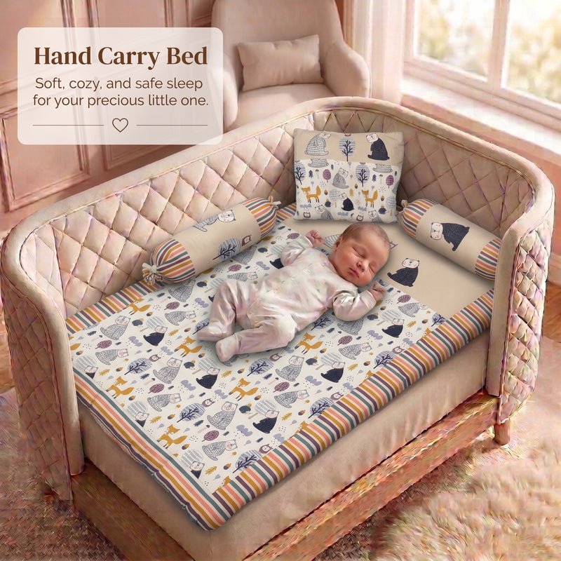 MONI MINI Exclusive Unique Digital Print Baby Mattress with Pillows