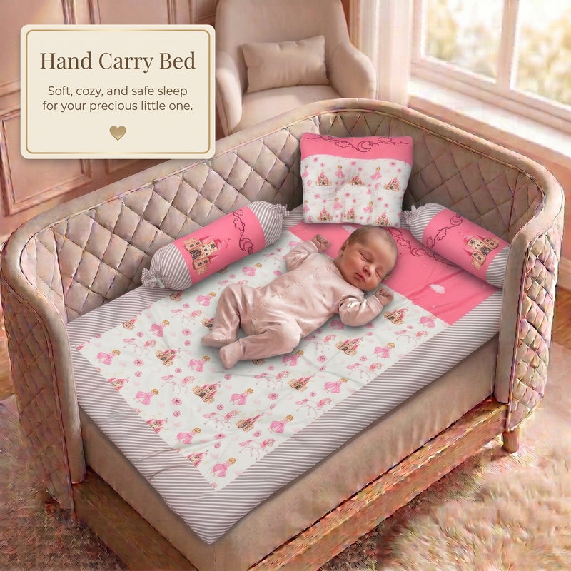 MONI MINI Exclusive Unique Digital Print Baby Mattress with Pillows