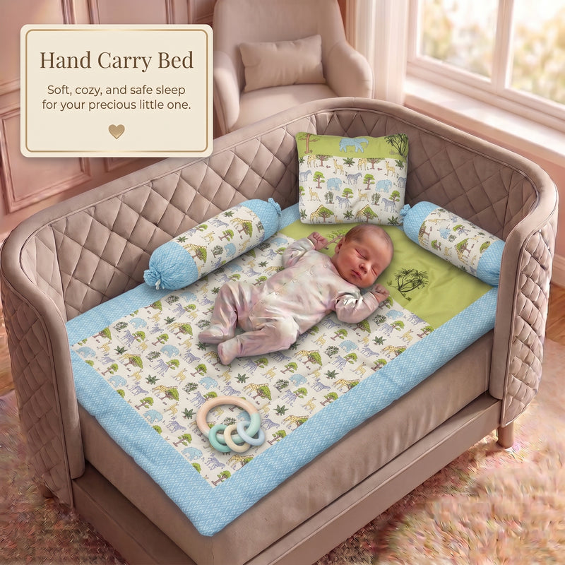 MONI MINI Exclusive Unique Digital Print Baby Mattress with Pillows