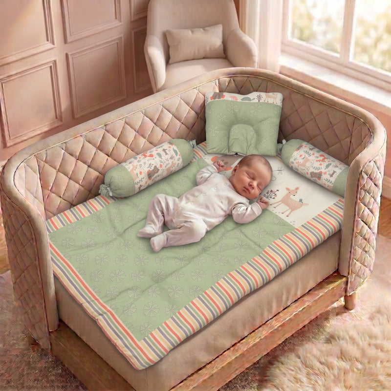 MONI MINI Exclusive Unique Digital Print Baby Mattress with Pillows