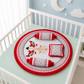 MONIMINI ROYAL EMBROIDERY ELEPHANT BABY BEDDING SET | PREMIUM ROUND NEWBORN MATTRESS WITH PILLOW & BOLSTERS