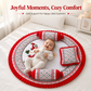MONIMINI ROYAL EMBROIDERY ELEPHANT BABY BEDDING SET | PREMIUM ROUND NEWBORN MATTRESS WITH PILLOW & BOLSTERS