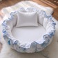 MONIMINI PREMIUM BABY NEST ROUND BED | SOFT COTTON NEWBORN SLEEPING PILLOW & PROTECTIVE CUSHION SIDES