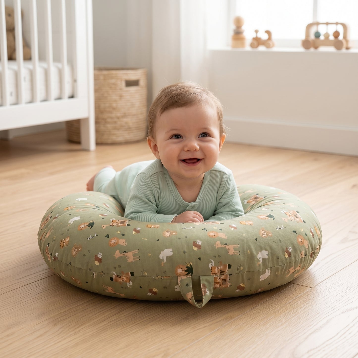 MONIMINI PREMIUM DIGITAL PRINT FEEDING PILLOW | BABY SUPPORT CUSHION FOR FEEDING & TUMMY TIME
