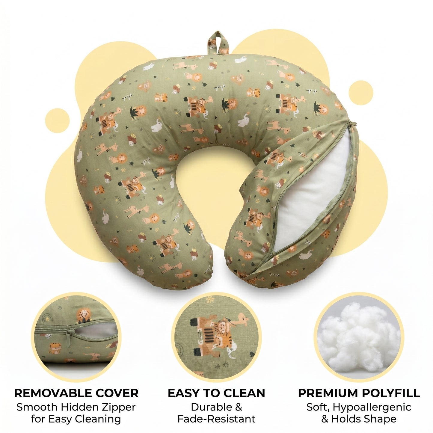 MONIMINI PREMIUM DIGITAL PRINT FEEDING PILLOW | BABY SUPPORT CUSHION FOR FEEDING & TUMMY TIME