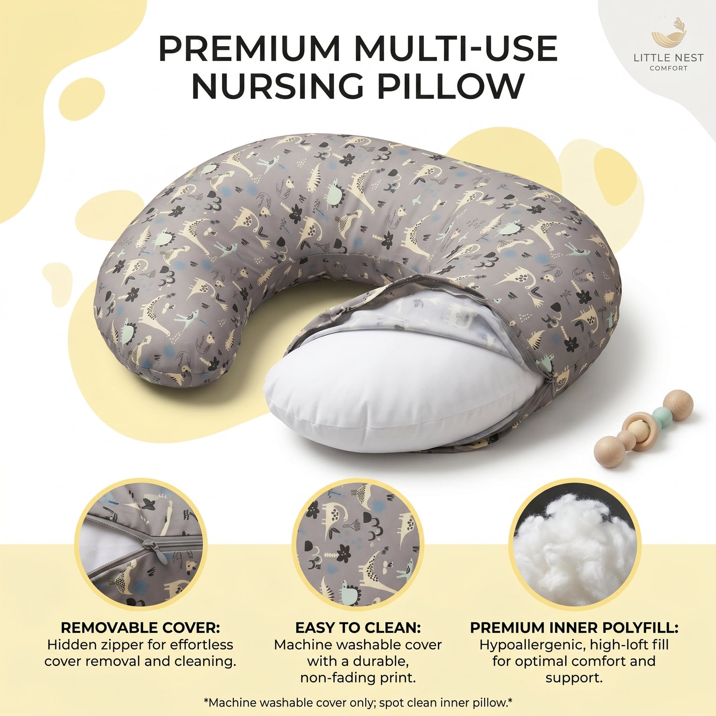 MONIMINI LUXURY BABY NURSING PILLOW | COMFORTABLE FEEDING & DEVELOPMENT SUPPORT