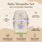 MONIMINI KING SIZE MOSQUITO NET BABY MATTRESS | PREMIUM DIGITAL PRINT SOFT COTTON SLEEPING & PLAY BED FOR NEWBORNS