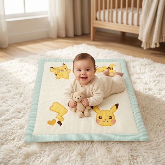 MONIMINI PREMIUM PRINTED BABY MATTRESS | SOFT COTTON BABY SLEEPING & PLAY MAT WITH CUTE DESIGN
