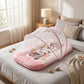 MONIMINI KING SIZE MOSQUITO NET BABY MATTRESS | PREMIUM DIGITAL PRINT SOFT COTTON SLEEPING & PLAY BED FOR NEWBORNS