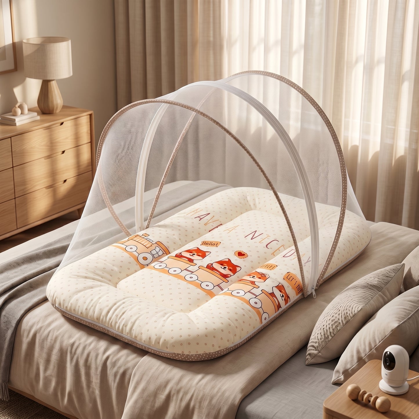 MONIMINI LUXURY DIGITAL PRINT BABY BEDDING SET | COMPLETE NEWBORN SLEEP & CARE COMBO