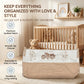 MONIMINI PREMIUM BABY CRADLE EMBROIDERY COVER | SOFT COTTON CRADLE BEDDING FOR NEWBORNS