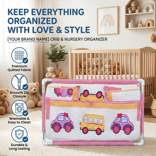 MONIMINI PATCH WORK PIPE CRADLE COVER FOR NEWBORNS | SOFT COTTON BABY CRADLE BEDDING | WASHABLE & COMFORTABLE