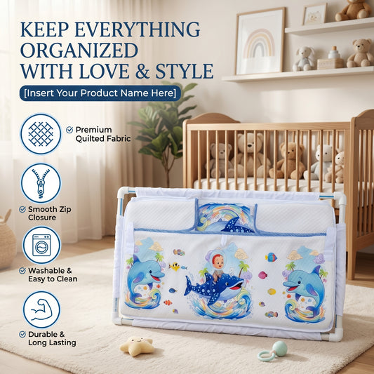 MONIMINI PREMIUM BABY CRADLE PIPE COVER | SOFT COTTON DTF PRINT CRADLE BEDDING COVER FOR NEWBORNS
