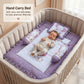 MONIMINI LUXURY EMBROIDERY BABY BEDDING COMBO SET FOR NEWBORNS 7-PIECE COTTON BABY CARE ESSENTIALS