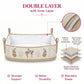 MONIMINI EMBROIDERY CRADLE COVER FOR NEWBORNS | SOFT COTTON BABY CRADLE BED SHEET | WASHABLE & COMFORTABLE