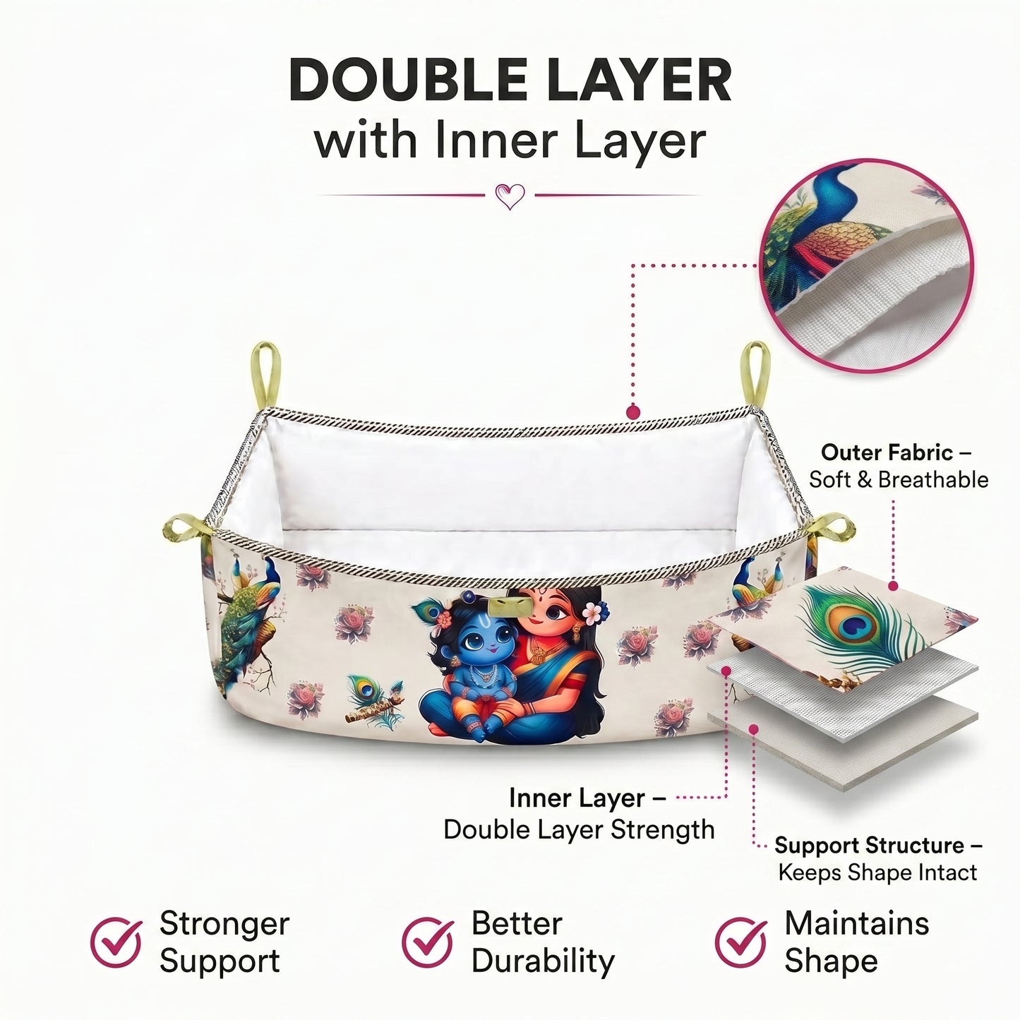 MONIMINI BABY CRADLE COVER ROUND SHAPE | DTF PRINT COTTON CRADLE SHEET | WASHABLE & SKIN FRIENDLY (Copy)