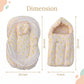 MONIMINI MUSLIN COMBO FOR NEWBORNS | BABY SLEEPING BAG & MOSQUITO NET BED | SOFT COTTON BABY CARE ESSENTIALS